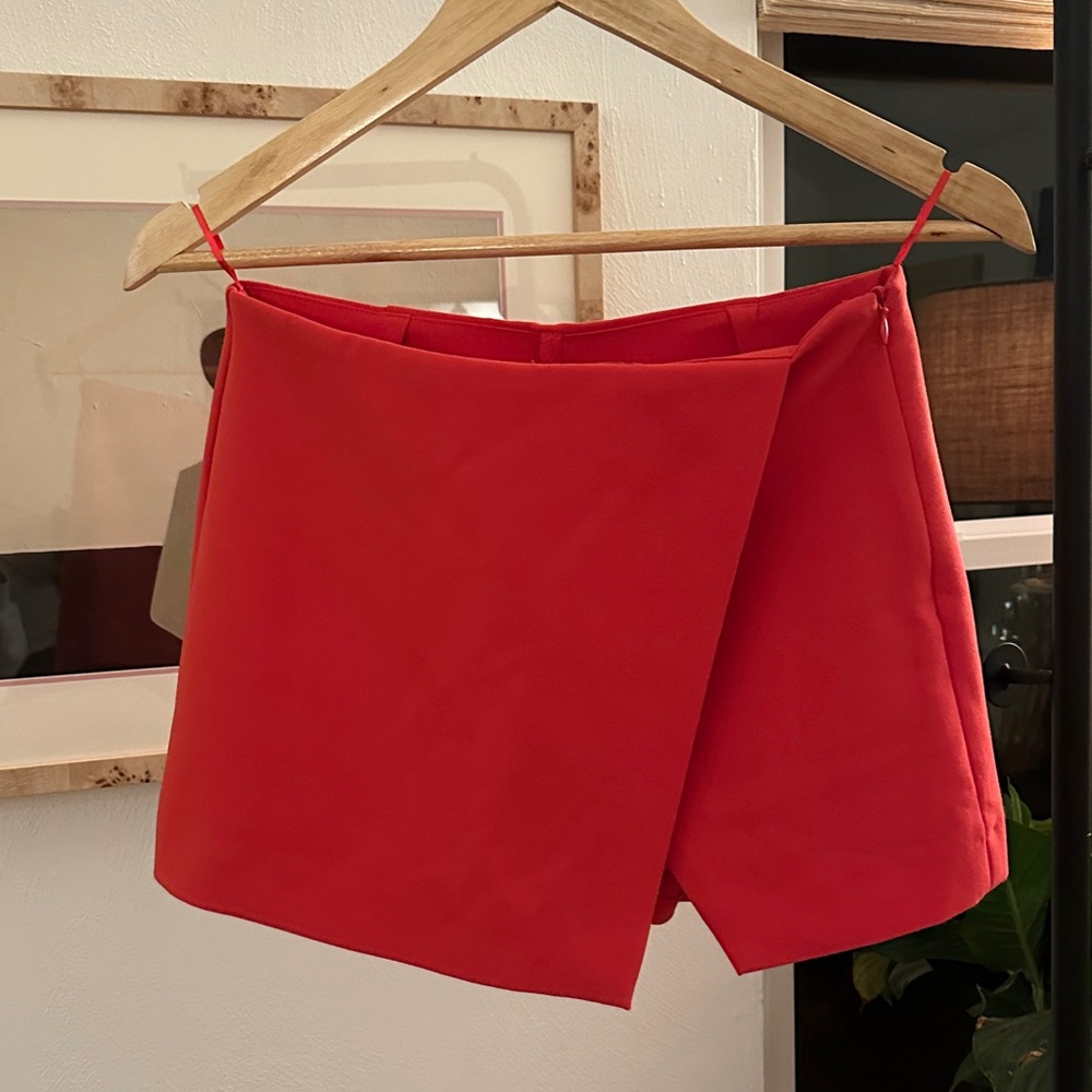 Zara Vibrant Coral Red Women's Skort